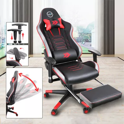 $119.99 • Buy Nrg Innovations Red Vinyl Reclinable Office Computer Gaming Chair Rsc-g100rd