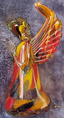 Vintage Multicolor Millefiori Murano Italian Art Glass Angel Figurine 6.5  • $129.99