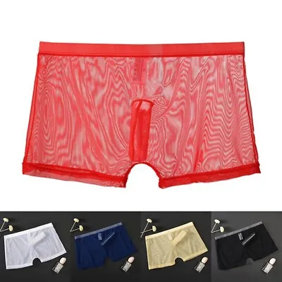 £3.35 • Buy See-Through Boxer Briefs Sexy Shorts Transparent Trunks Knickers Panties