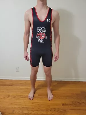 University Of Wisconsin Badgers Under Armour Mens Wrestling Singlet Adult Medium • $375