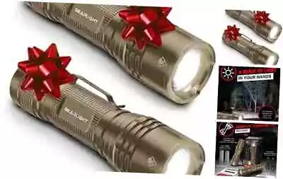  TAC LED Flashlight Pack - 2 Super Bright Compact Tactical Desert Tan • $39.29