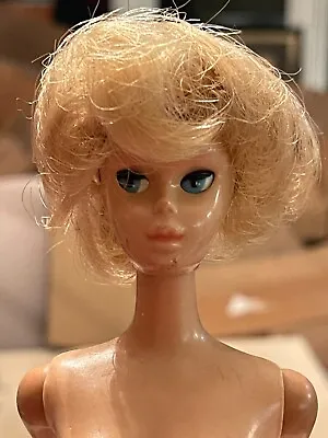 Very RARE 1958 MIss Barbie Bendable Legs SLEEPY EYES Blonde Bubble Wig • $142.50