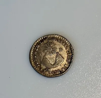 Ecuador Medio Real 1838 Silver XF Rare • $215