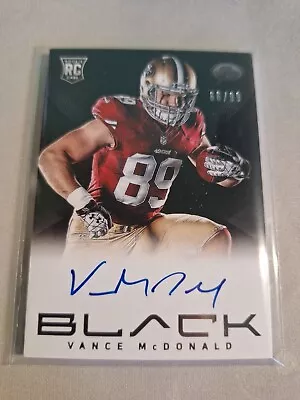 2013 PANINI BLACK RPS ROOKIE AUTO SP #239 VANCE McDONALD SAN FRANCISCO 49'ERS • $9.59