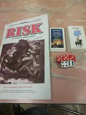 RISK BOARD GAME Parts Lot Dice Instructions Complete Decks 44+12 1993 Edition • $7.99