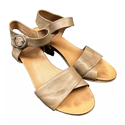 EOS Women's Brown Casual Open Toe Sandals Buckle Up Shoes Size 38 • $46