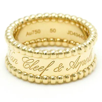 Van Cleef & Arpels Perlee Signature Ring VCARO3Y650 Yellow Gold (18K) F BF566882 • $2811
