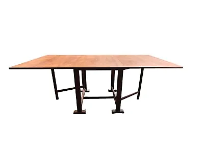 Mid Century Danish Modern Teak & Solid Rosewood Gate Leg Table - Bruno Mathsson • $1800