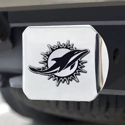 NFL - Miami Dolphins Chrome Metal Hitch Cover With Chrome Metal 3D Emblem • $39.99