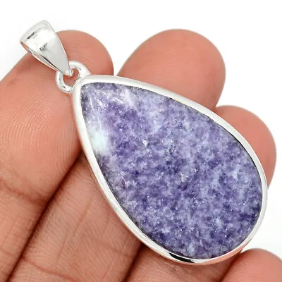 Natural Purple Lepidolite 925 Sterling Silver Pendant Jewelry CP32781 • $18.99