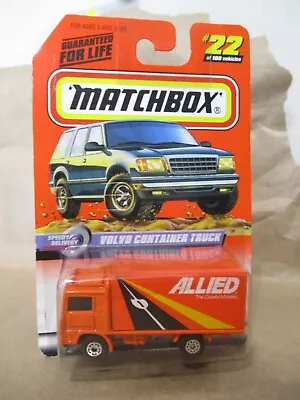 1999 Matchbox 1-100 Speedy Delivery Allied Movers Volvo Truck 1:64 Diecast • $6.76