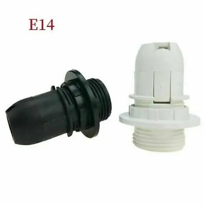 Edison Screw SES E14 Bulb Lamp Holder Lampshade Socket Light Fittings Black • £0.99
