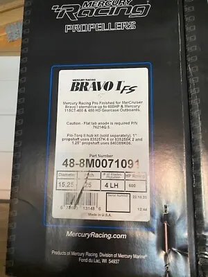 New Mercury Bravo I FS 25 Pitch Propeller 48-8M0071091 • $1000