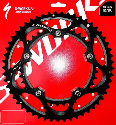 NEW Rare SPECIALIZED S-WORKS CHAINRING SET CNC 130mm BCD 53/39t Top Of The Top • $99
