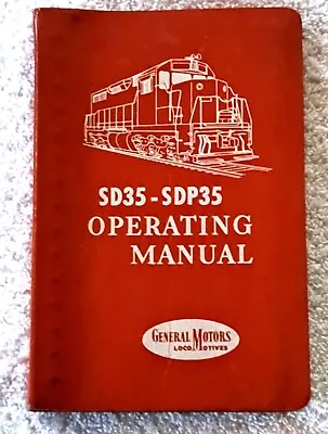 $25 • Buy 1964 EMD Electro-Motive SD35 SDP35 Diesel Locomotive Operating Manual 