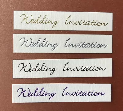 Wedding Invitation Elegance Banners/card Toppers Make Your Own Invitations Pk10 • £1.29