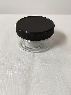 New 2 Oz Clear Pet Round Plastic Jars W/ Black Smooth Lid For Creams Bath Salts • $1.25