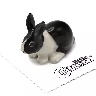 Little Critterz Rabbit - Bunny  Panda  Animal - Miniature Porcelain Figurine • $12.99