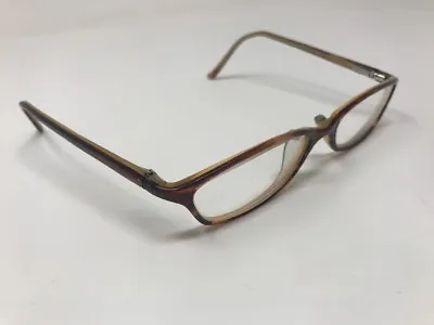 Magic Clip Eyeglasses Brown Marble Frame 51-16-135mm Full Rim GB43 • $24.75