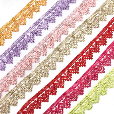 £3.69 • Buy 5Y Embroidered Lace Trim Ribbon Clothing Wedding Dress Sewing Fringe Decor Craft