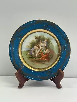 Antique Erodi Salviati & Cie. Venezia Blue Gold Art Porcelain Decorative Plate • $80