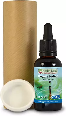 Lugols 5% Iodine Solution 30ml True 5% Liquid Formulation Bulb Pipette For & & • £13.55
