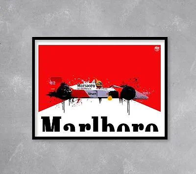 Ayrton Senna McLaren MP4/4 F1 Print - Wall Art Poster Formula One Gift 1 Racing • $37.34