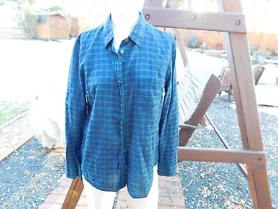 J Crew 8P Boy Fit Plaid Womens Button Front Shirt FREE SHIPPING • $15.99