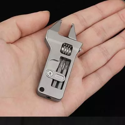 EDC Mini Titanium Alloy Adjustable Spanner Wrench Screwdriver Bottle Opener Tool • $46.89