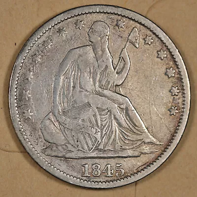 1845-o Seated Liberty Half.   VG.  196038 • $69