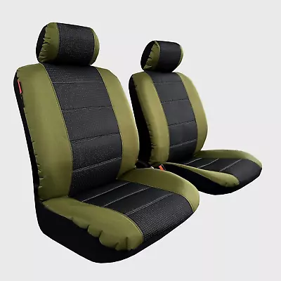 Canvas Seat Cover For Ssangyong Musso XLV Ultimate Jacquard GREEN ELEGANT • $94.59