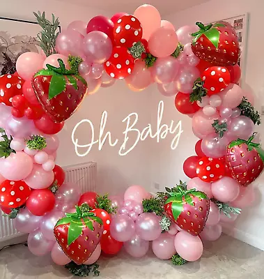 HOOBALON Strawberry Party Decoration Balloon Garland Arch Kit-18inch Size Foil • $25.73