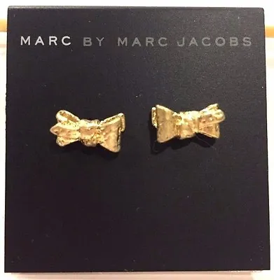 $42 NWT Marc By Marc Jacobs Antique Gold Bow Stud Earrings • $22