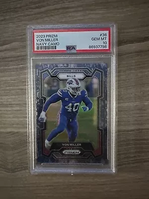 2023 Panini Prizm Navy Camo Prizm #36 Von Miller /25 PSA 10 • $7.50