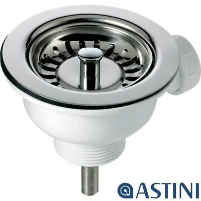 Astini 90mm Ceramic Sink Basket Strainer Waste • £12.99