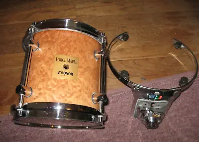 Sonor Force Maple 8  Tom Drum Rare Virgin Shell Germany Vintage 90s Rims Mount • $400