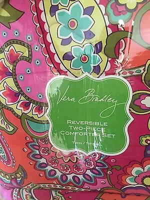 Vera Bradley New In Package Very Rare Pink Swirls Twin Comforter & Sham Set • $249