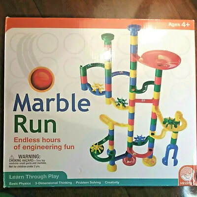 MindWare Marble Run 54 Pcs Construction Toy Game Set Maze Race Track Engineering • $12.95