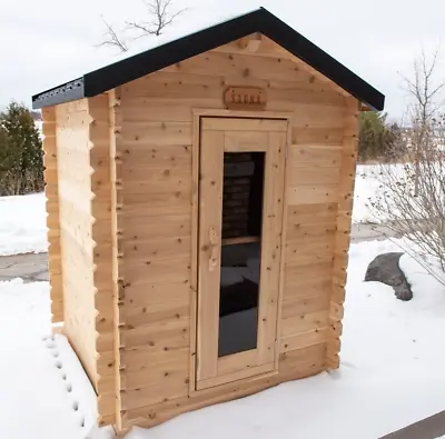Outdoor Sauna Wood Traditional 2 3 Person Cabin White Cedar With Hard Roof New • $5768