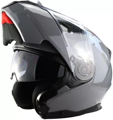 Viper Rs-v345 Flip Front Full Face Dual Visor Modular Motorcycle Helmet Grey • $124.36