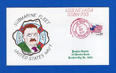 USS Nevada SSBN-733 Navy Day October 27 1991 - Wentworth Cachet • $3.99