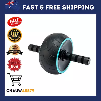 AB Fitness Wheel Roller Abdominal Waist Workout Exercise Gym With Free Knee Mat • $13.26