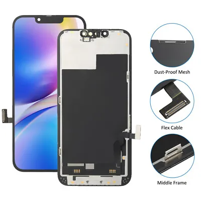 LCD Display Touch Screen Digitizer Frame Assembly Replacement For IPhone 13 6.1  • $45.38