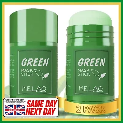 Green Tea Mask Stick Facial Cleansing Oil Acne Blackhead Control Deep Clean Pore • £7.99