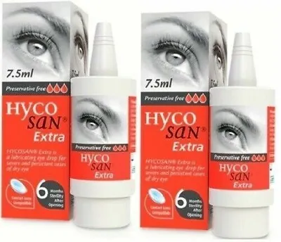 £16.99 • Buy 2x Dry Eye Drops Hycosan Extra Preservative Free RECOMMENDED BY OPTICIANS