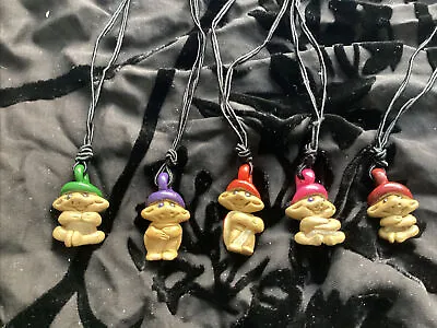 Rare Vintage 1970s Set 5 Troll With Crystal Necklace Kids Retro Jewelry • $20