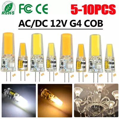 5/10pcs G4 COB LED 3W 6W Light Bulb 12V AC/DC COB Light High Quality Lamp Bulb • $8.55