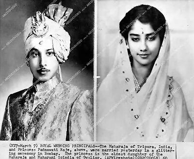 Crp-41938 Circa 1960 Historic India Marriage Of Maharaja Of Tripura & Princess P • $13.99