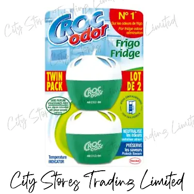 £5.88 • Buy Fridge Freshener Twin Pack Neutralise Smell Odour Fresh Croc Odor