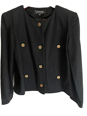 $609.09 • Buy Black Vintage Chanel Jacket Size Unknown Size 36-38?